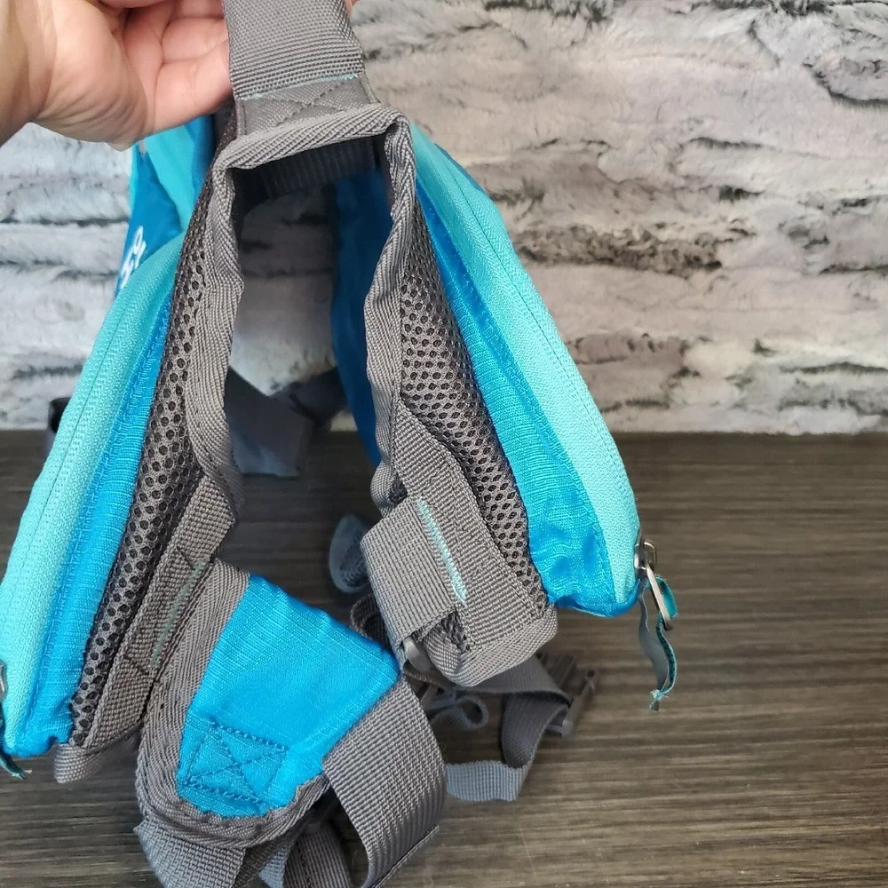 Outward Hound Blue Hiking Zipped Dog Travel Backpack Saddlebag Carrier sz M‎